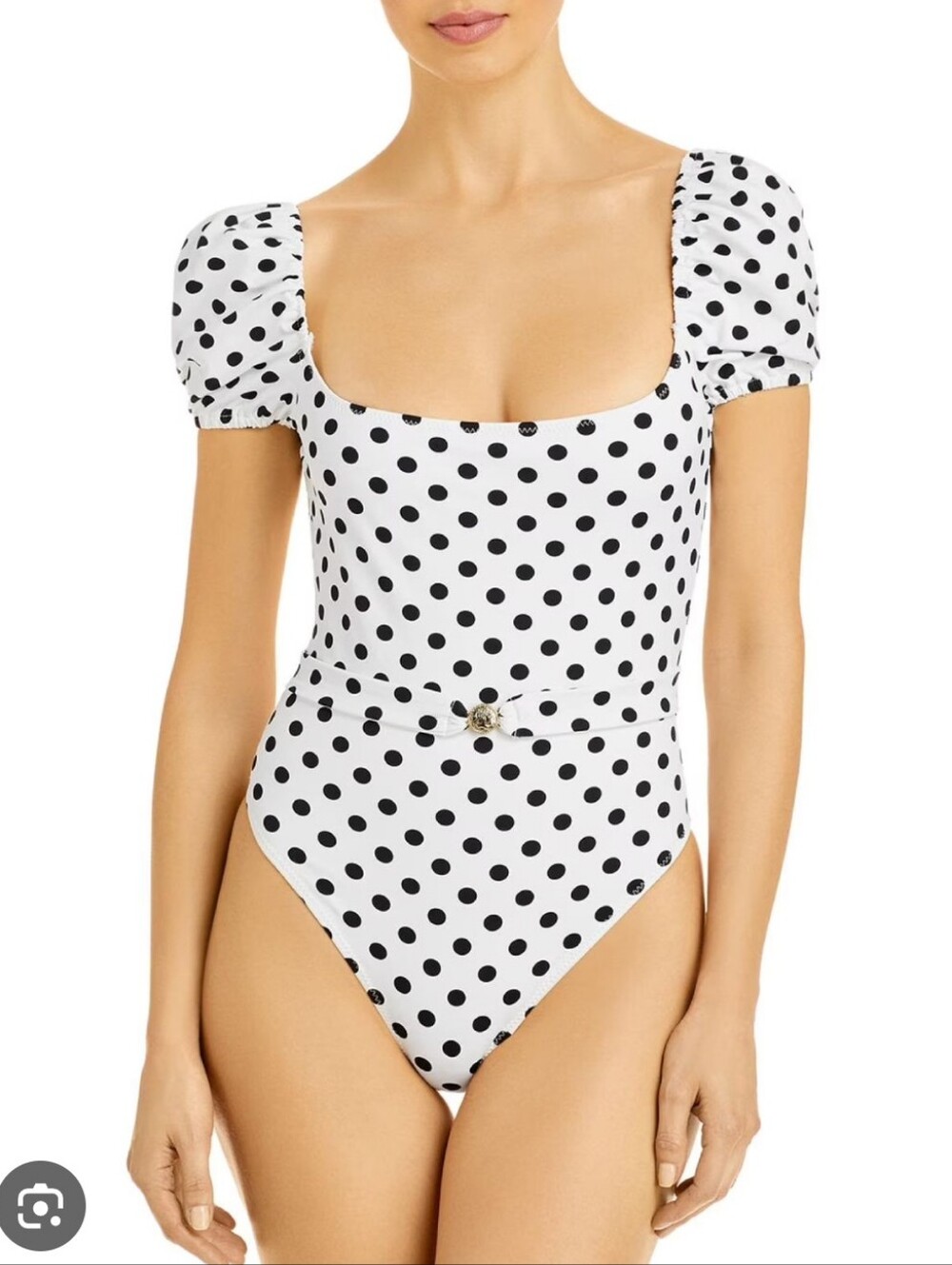 Caroline Constas Delos White Polka Dot One Piece Swimsuit Size XS NWT - Picture 4 of 5